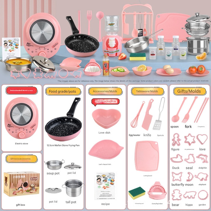 Set jucarie bucatarie pentru copii, 759, roz