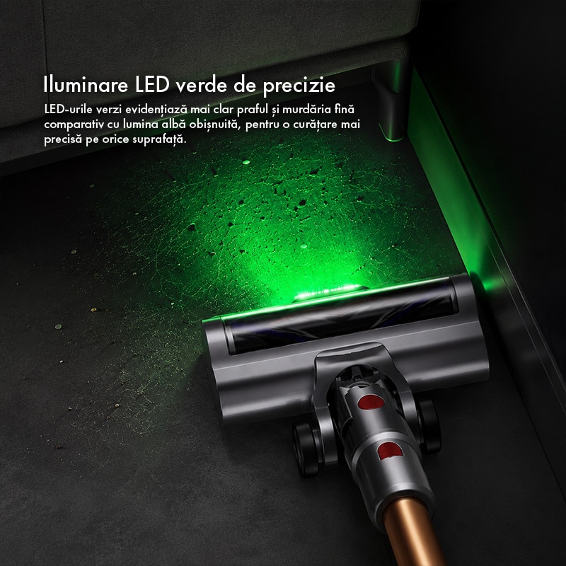 Aspirator Vertical fara Fir Techsen W1 Storm, Design Self-Standing, 3 Nivele Ajustabile, Baterie Li-ion, Afisaj LED, Sistem de Filtrare HEPA Detasabil, LED Verde Perie Podea, Tub Extensibil, Accesorii Multiple