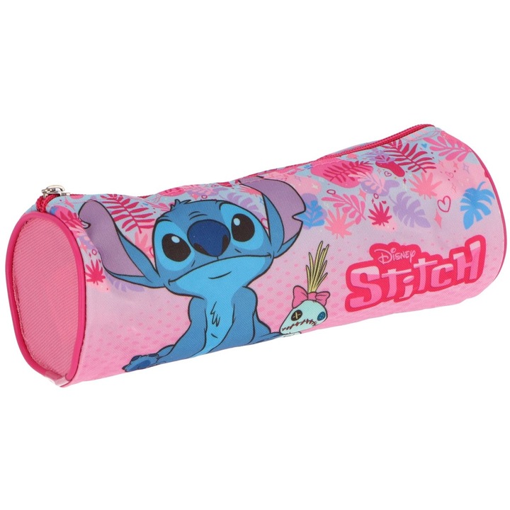Penar tub STITCH, Mister License Company, 1 compartiment, roz, 23x8x8cm