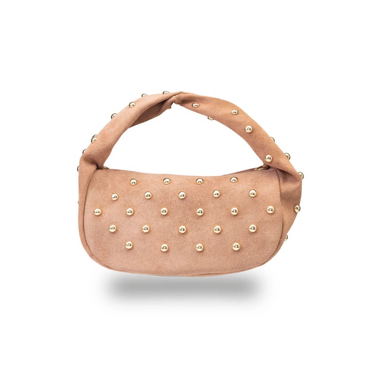 Női rózsaszín valódi bőr táska Naty