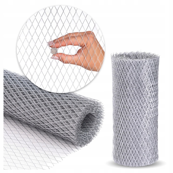 Plasa Leduchowski, JAN, 25cm, 10mb, Zincata, Metal Expandat, Ranforsare Tencuiala, Previne Crapaturile, Aderenta Maxima, Robusta