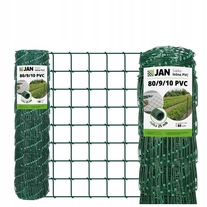 Plasa Impletita Lesi, JAN, 80/9/10, Verde, OC, PVC, 25m, Anticoroziva, Mascare Excelenta, Durabilitate Ridicata, Calitate Premium