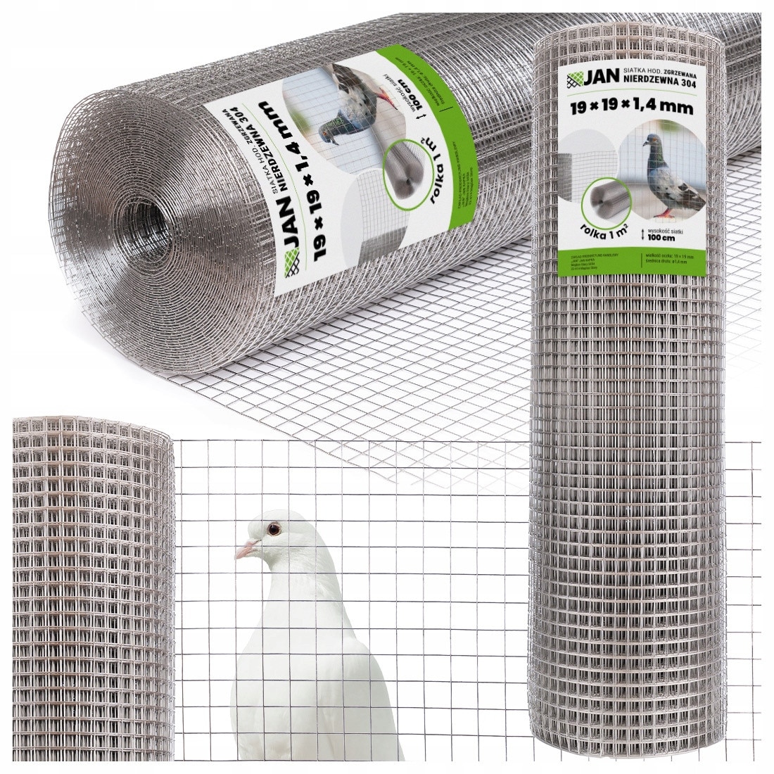 Plasa sudată inox 304, 19x19x1.4mm, 1m, 1m2, rezistentă la intemperii ...