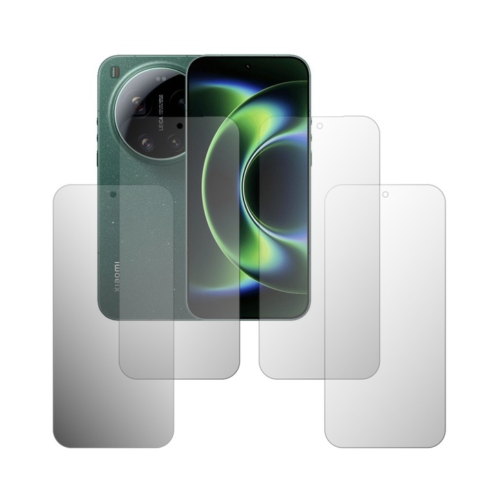 Set 4X Folie Protectie Ecran Folie24, pentru Xiaomi 17 Ultra, 2X Ultra-Clear + 2X Mate, Acoperire Full-Display si Case-Friendly, Adezive, Flexibile cu Auto Regenerare