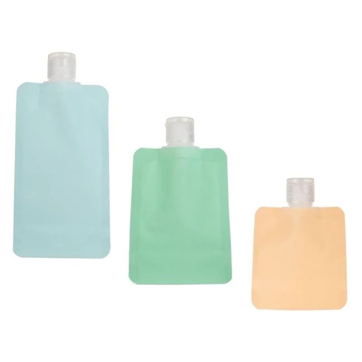 Set 3 Recipiente Voiaj Tip Punga, Reutilizabile, 100ml / 50ml / 30ml