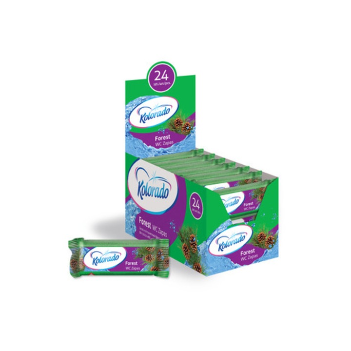 Odorizant toaleta, HAL, Kolorado WC, set 24 bucati, parfum padure, 40g