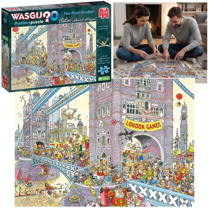 Wasgij Mystery Ultima Cursa puzzle, 1000 darab, 49x64cm, rejtély/humor téma, 14 év felettieknek
