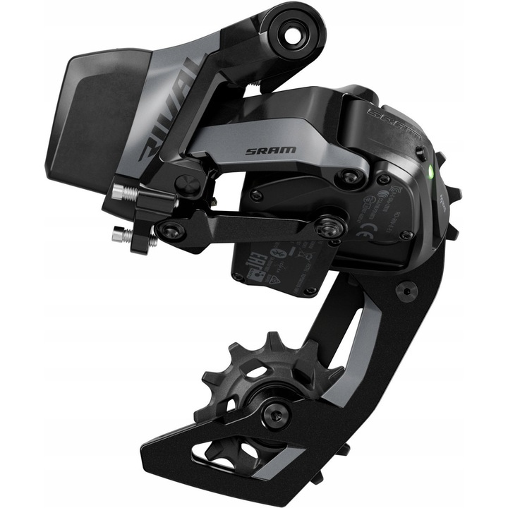 Sram Rival AXS E1 12 sebességes, 10-36T, vezeték nélküli, fekete/szürke kerékpárváltó