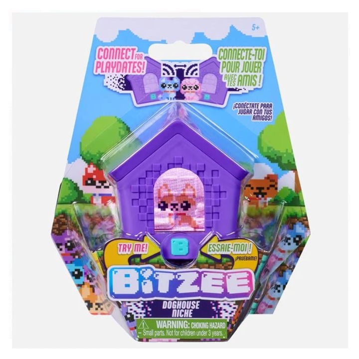 Jucărie interactivă Bitzee Doghouse, Spin Master, 15 căței de colectie, multicolor, pentru 5 ani