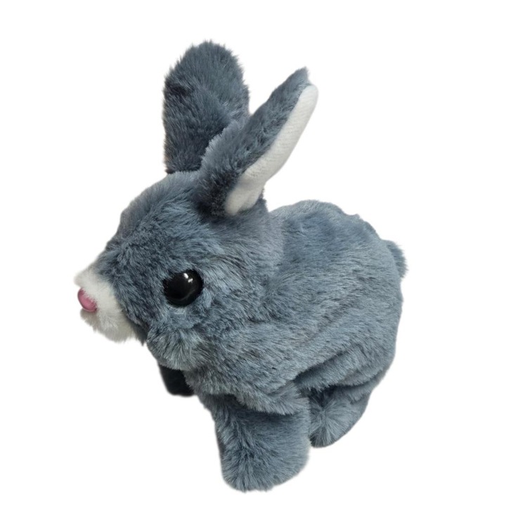 Iepuraș plușat cu sunete și mișcare, pentru copii