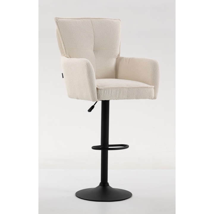 Scaun de birou, Votana, HR250W, Boucle, Baza Neagra, Crem