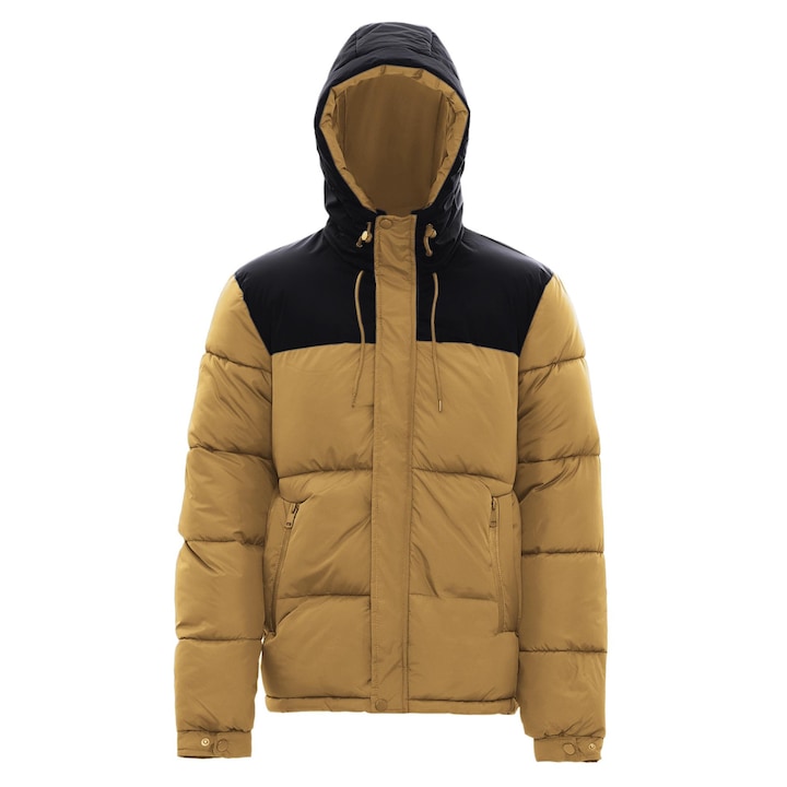 Férfi kabát, Bridgeport, barna, állítható kapucni, barna, L INTL