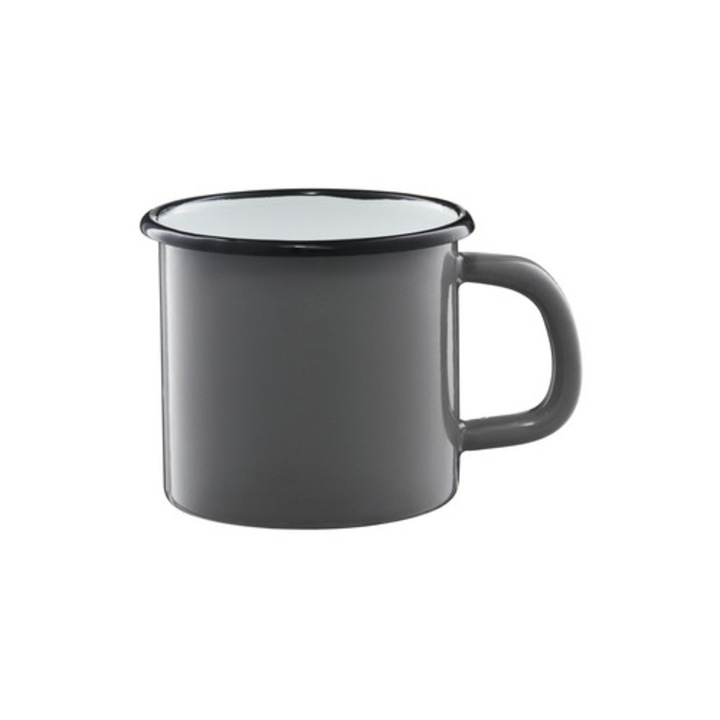 Garnc cu capacitate de 0,6 l, Dajar, emaliat, gri, 13x9,5x10cm