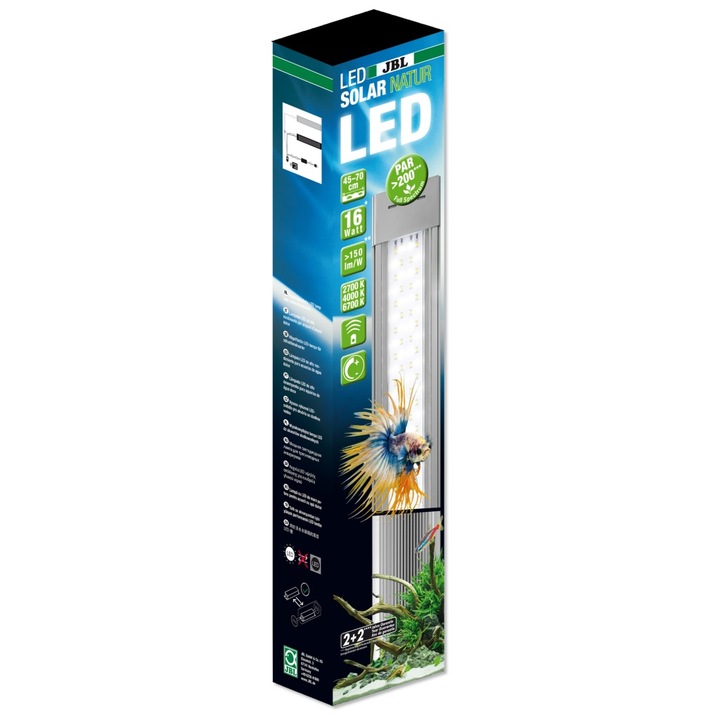 Lampa LED acvariu JBL LED SOLAR NATUR G2, 16W, IP68, gri, 438mm
