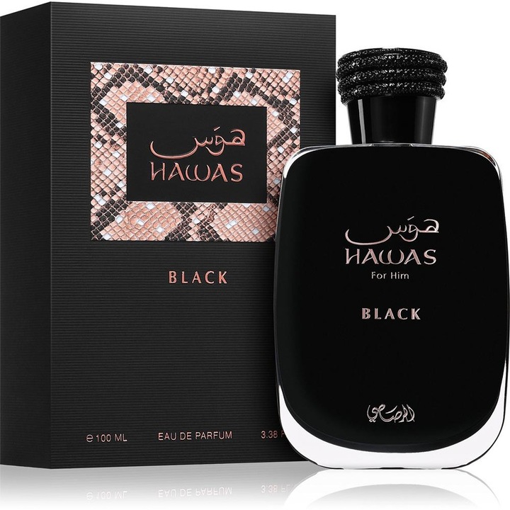 Apă de parfum, Rasasi, Hawas Black, Pentru Bărbați, 100 ml, 1 Bucată