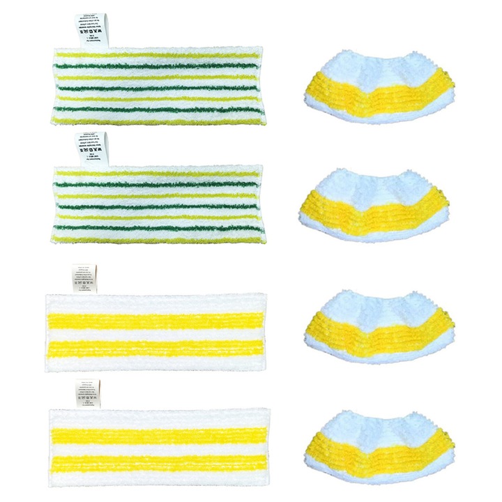 Set 8 piese de schimb pentru curatare cu abur, compatibile cu seria Karcher SC, material rezistent, diverse culori