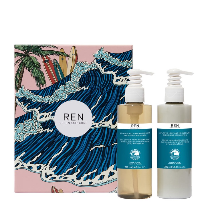 REN Clean Skincare Atlantic Kelp & Magnesium kézkrém és kézmosó szett