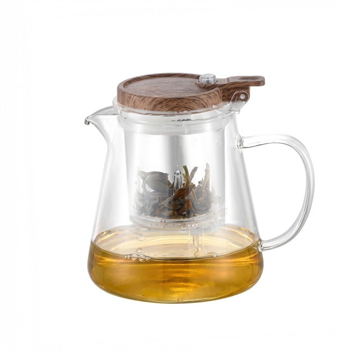 Кана за чай AH-901 - 950 ml, боросиликатно термоустойчиво стъкло