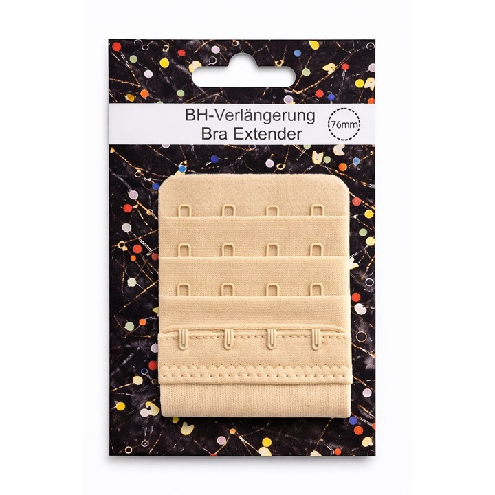 Prelungitor sutien 76 mm, 4 rânduri de închidere, ecru