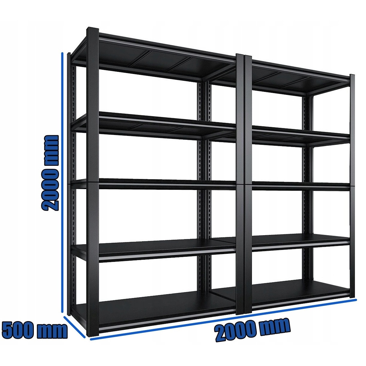 Set Rafturi metalice, DODAS RI, 200x200x50 cm, Otel ranforsat ...