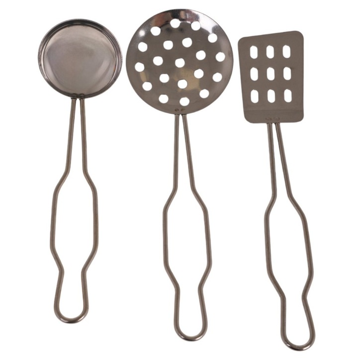 Set de garnituri metalice colorate pentru copii, Ramiz, 3 ani+, albastru, roz, verde