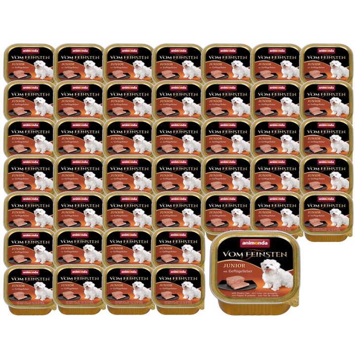 Hrana umeda pentru caini, Animonda Vom Feinsten Junior, ficat de pui, 150g, set 44x150g