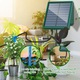 Sistem de Irigare Solara Automat prin picurare, Bedee®,400 ml/min Set de irigare prin picurare, Sistem de Irigare Solara Automat prin picurare, cu Pompa, Panou Solar si Controler 30 Moduri, 10Conducte de Picurare, pentru Gradina, Balcon si Sera