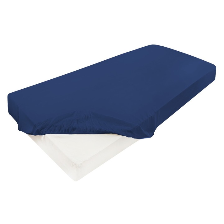 Сатениран чаршаф с ластик, Matex, 120x200x25см, 100% памук, гранатов цвят