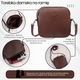 Geanta tip clutch din piele pentru femei de la Paolo Peruzzi – mica, maro Ay-24-Br