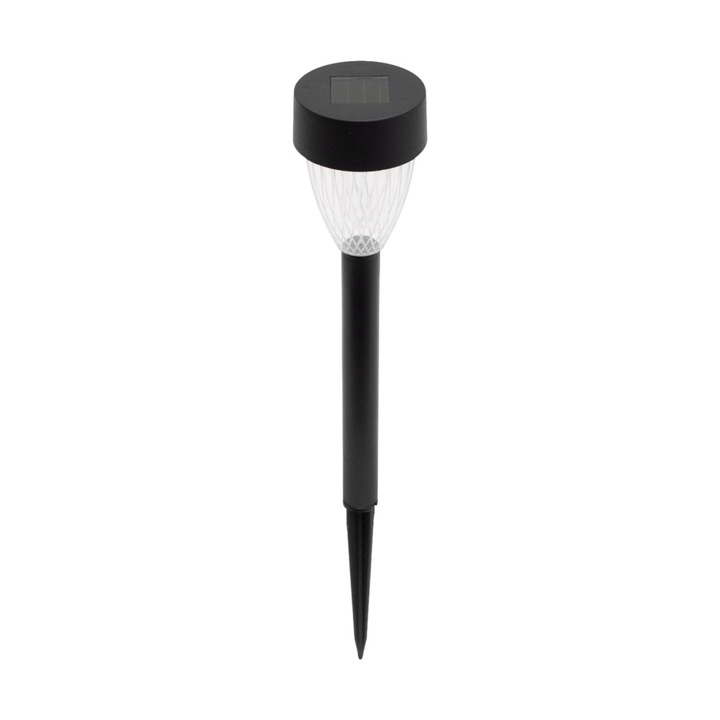 HOME MX657 napelemes kerti lámpa, 15db/display, 1db melegfehér LED, cserélhető akkumulátor, fekete színű