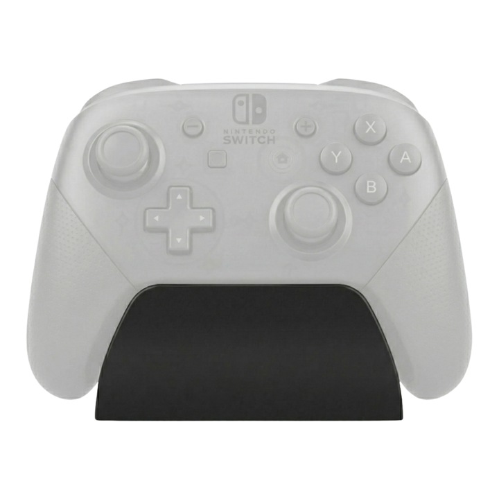 Stand Nintendo Switch Pro Controller gamehold., Baza Stabila, Suprafata Antiderapanta, Design Compact, Plug & Play, Fara Montaj, Protejeaza Stick-urile si Butoanele, ABS, Negru