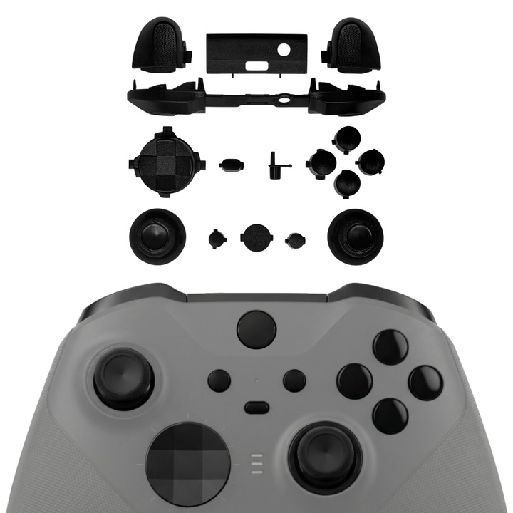 Kit Butoane Xbox Elite Series 2 / Core gamehold., D-Pad Faceted + ABXY + View/Menu/Profile + Xbox/Home + LB/RB + LT/RT, Inlocuire Completa, ABS Durabil, Negru