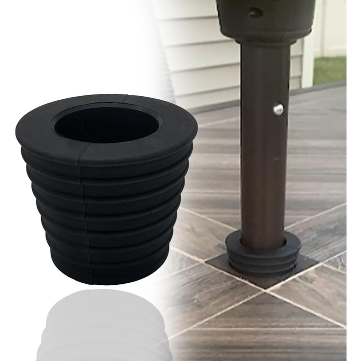 Set suporturi umbrele pentru mese, 2 buc, 5-6.3cm, cauciuc, pentru stalpi de 3.8cm