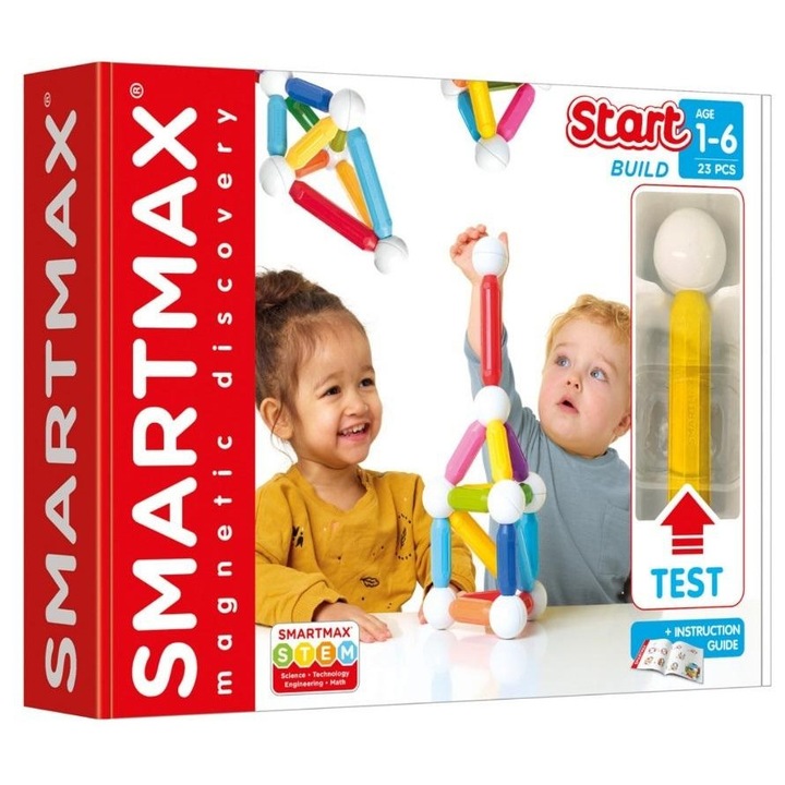 Set de constructie SmartMax, 23 elemente, multicolor, pentru copii