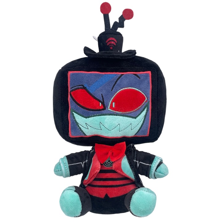 Jucarie de plus Hazbin Hotel "The Villainous Boss", 14x26cm, pozitie asezata, TV negru