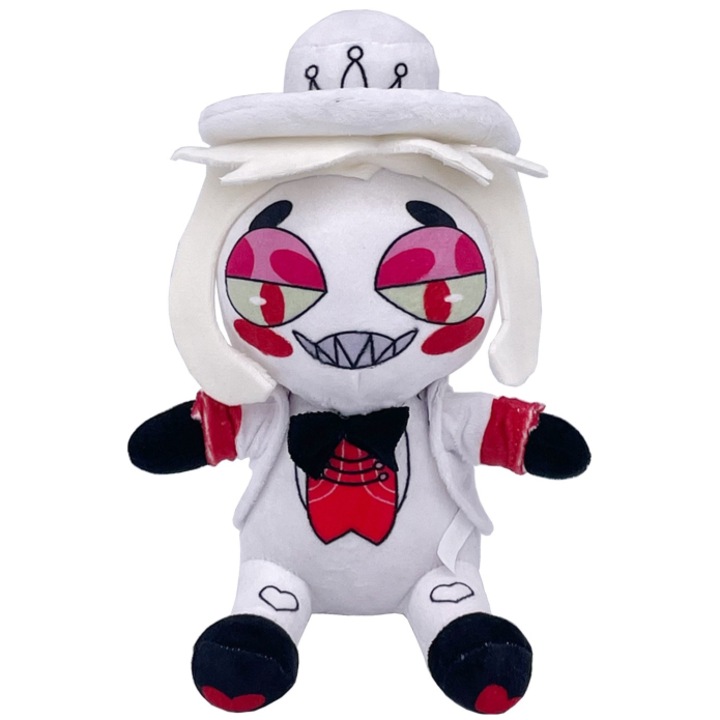 Jucarie de plus Hazbin Hotel "The Evil Boss", palarie alba, 20x20cm