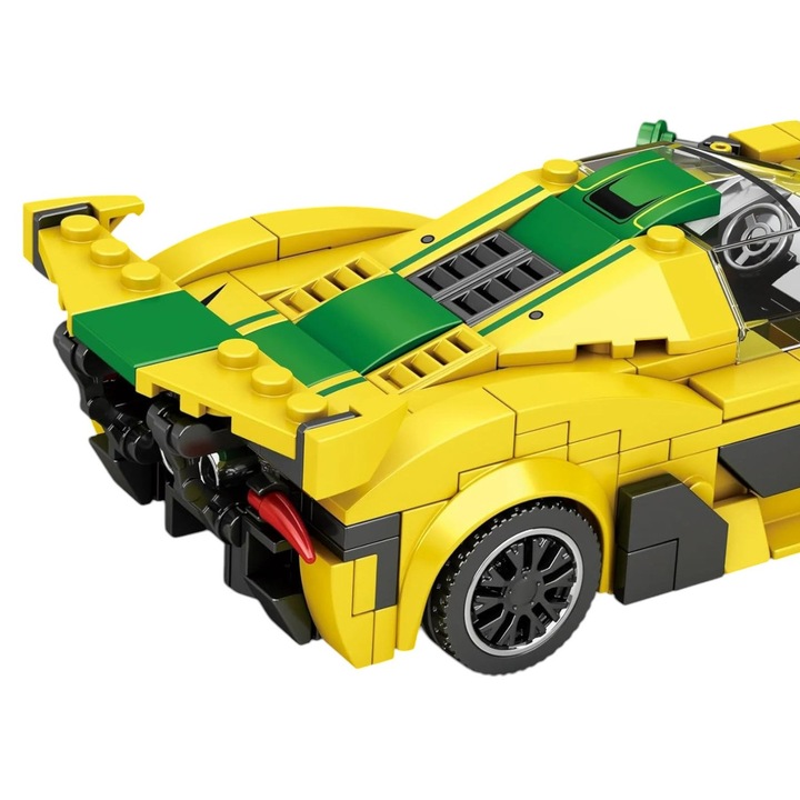 Set de constructie RAMIZ, 368 piese, masina sport, imitatie parbriz, 16,5x7,5x4,5cm