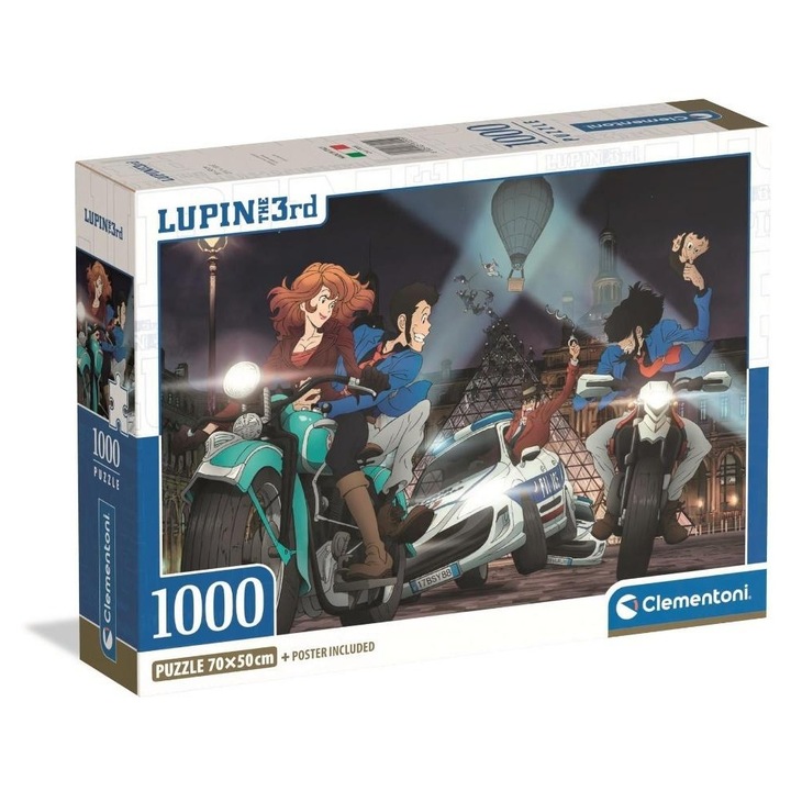 Puzzle 1000 Clementoni Compact Lupin III, 70x50cm, ecologic