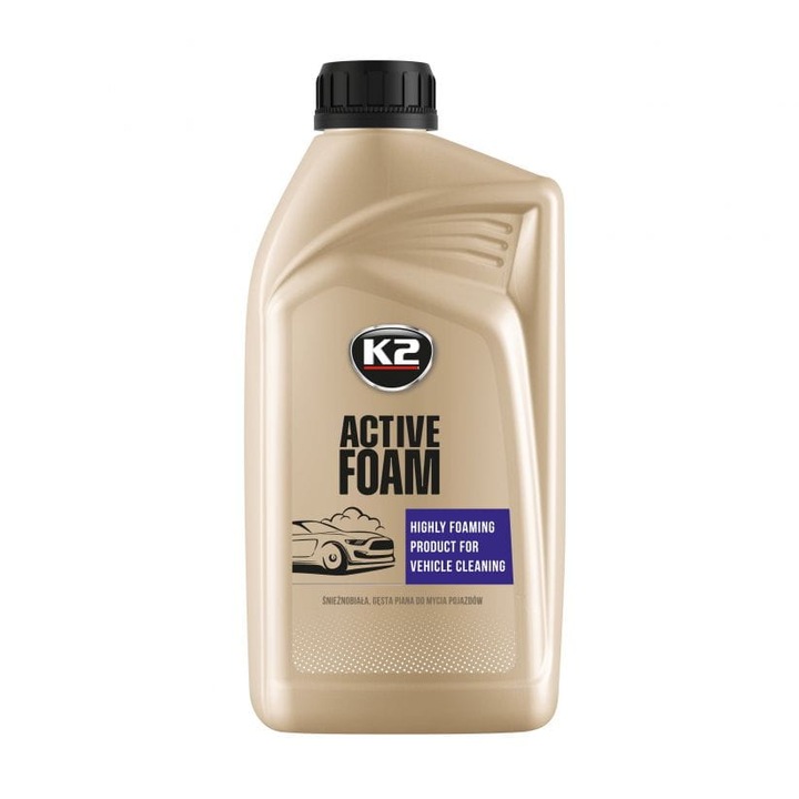 K2 ACTIVE FOAM 1L, spuma activa pentru curatarea auto, neutrala pentru mediu, pH echilibrat