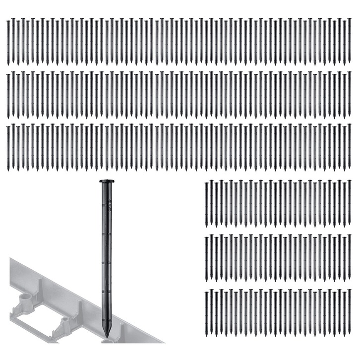 Set 300 bucati 25cm Tevi de ancorare Kadax pentru agrotextile, culoare neagra