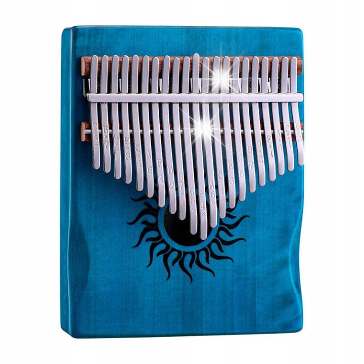 Калимба 21 тона Hluru-Huashu, синя, 18x14x3.4см