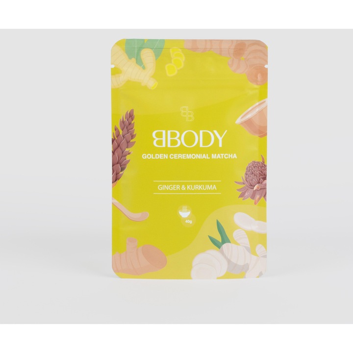 Pulbere ceai Matcha cu turmeric si ghimbir, BBODY, 40 g