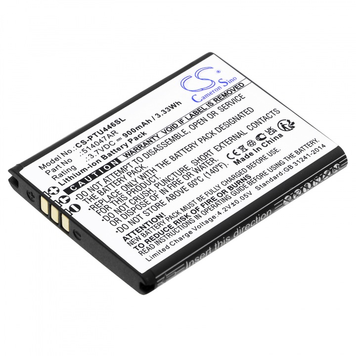 Baterie pentru telefon PANASONIC KX-TU446, KX-TU456, KX-TU466EXBE LiIon 3, 7V 900mAh CAMERON SINO
