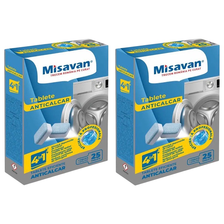 Tablete de spălat vase Misavan 7 în 1, set 2 cutii, curățare profundă, degresare