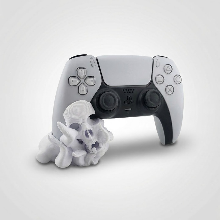Suport Controller Sculptural, Alb, Plastic PLA, 10 cm