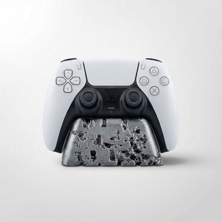 Suport pentru Controller, Argintiu, Plastic PLA, 12cm, pentru PlayStation 5