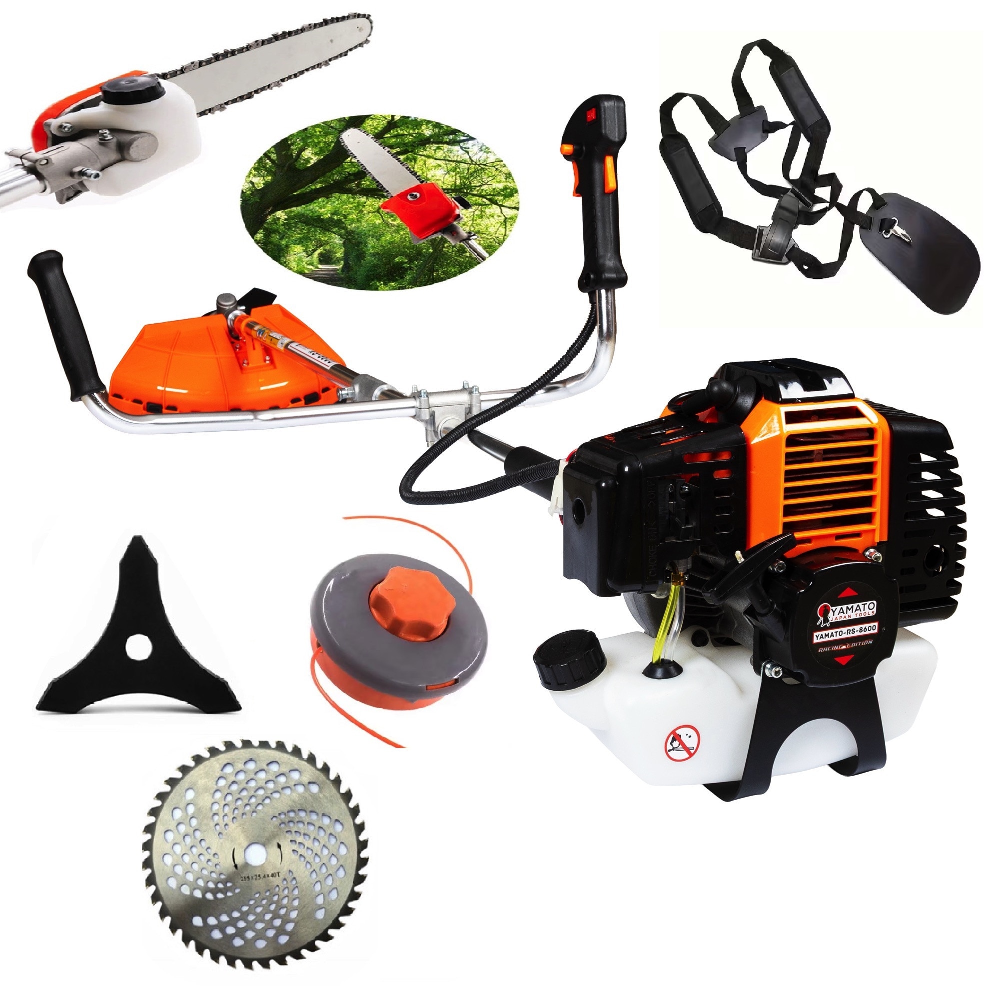 Motocoasa pliabila Yamato ZRX-8600 Racing Edition, 7CP, Accesorii