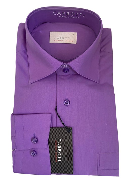 Férfi ing, lila, hosszú ujjú, pamut-poliészter, S-es méret