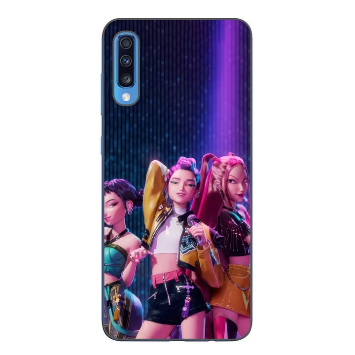 Husa compatibila cu Samsung Galaxy A70 Silicon Gel Tpu Model KPop Demon Hunters Rumi Mira Zoey on Scene