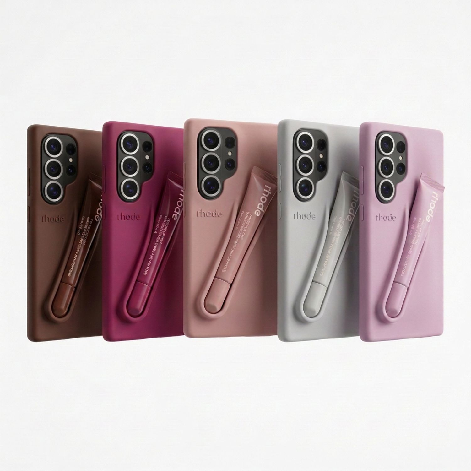 Husa pentru Samsung S26 Ultra, Silicon Premium, cu Suport pentru Ruj, include Luciu de Buze 10ml, Protectie Camera, Anti-Soc, Ciocolatiu